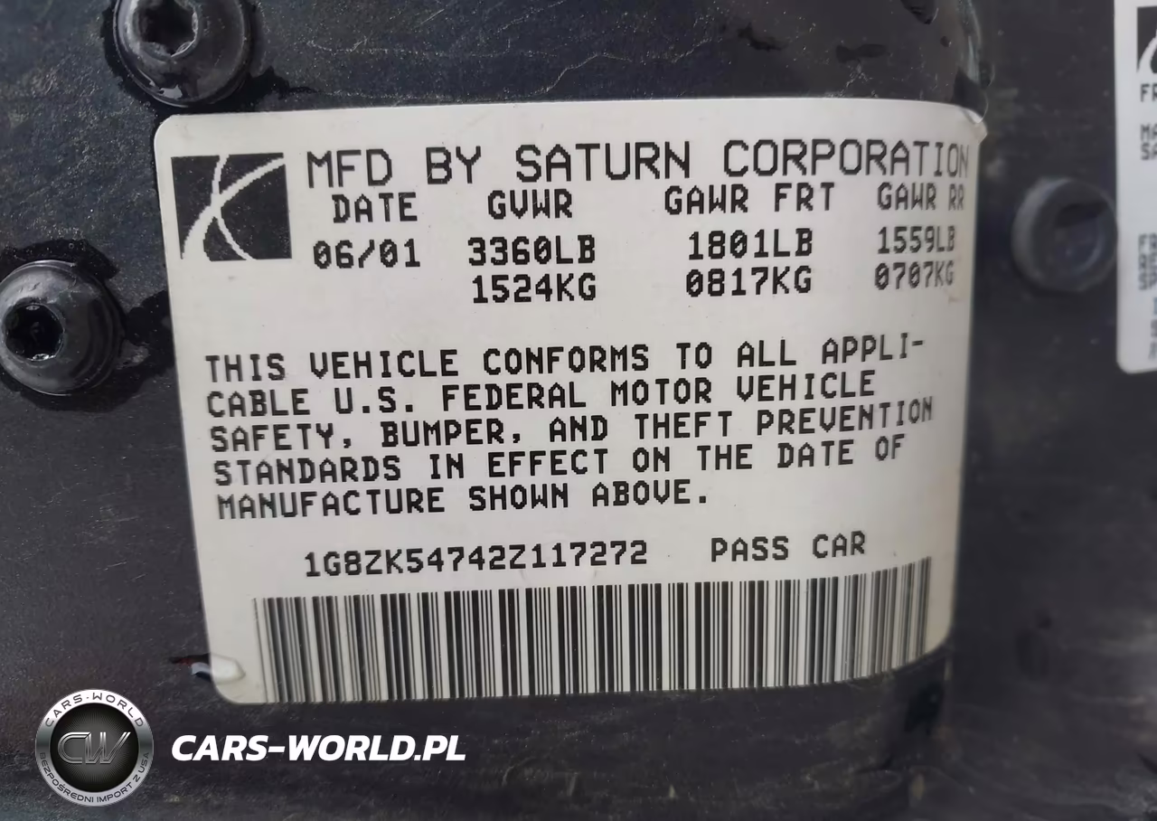 2002 Saturn S-Series Sl2 VIN:1G8ZK54742Z117272 - 9