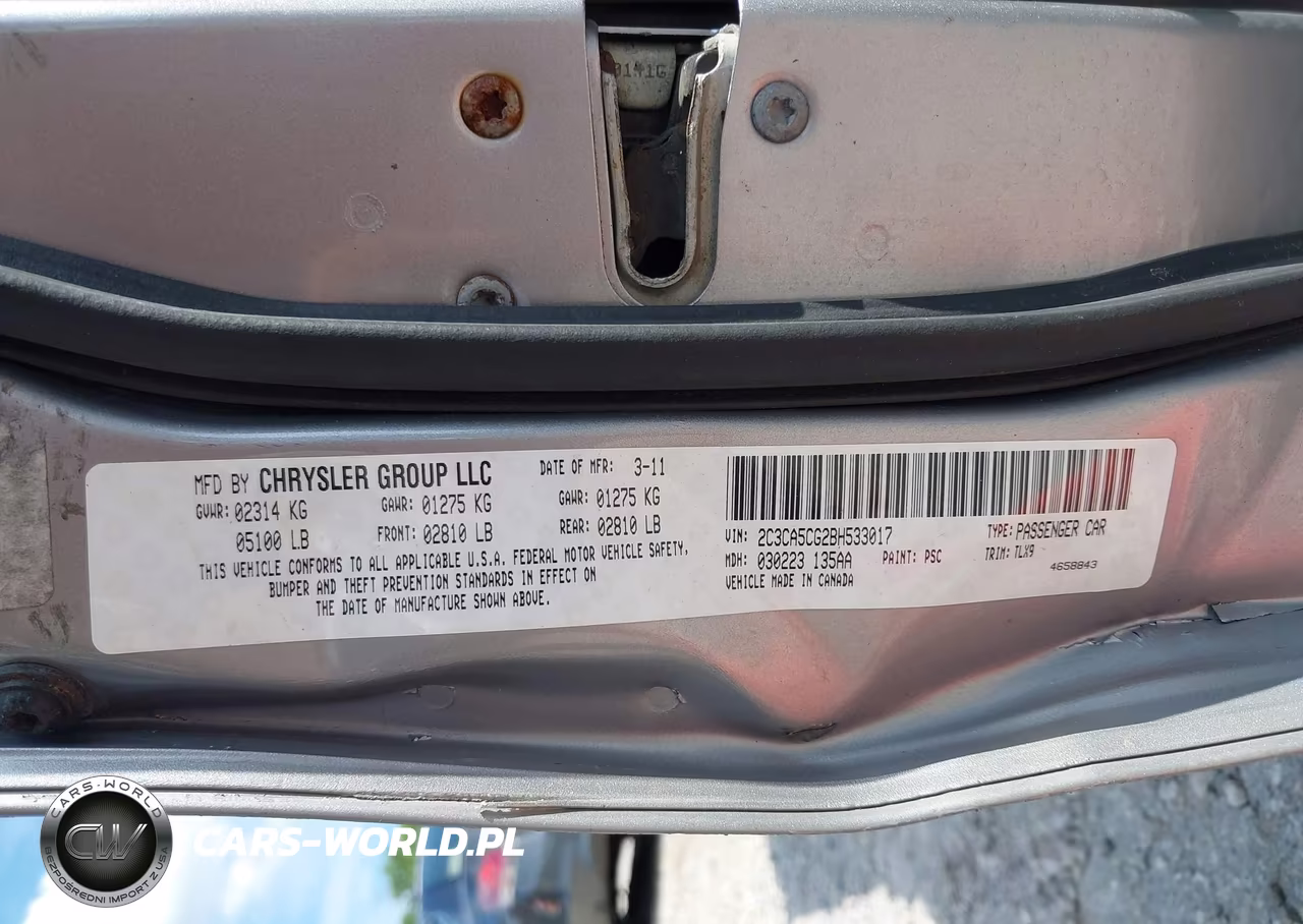 2011 Chrysler 300 Limited VIN:2C3CA5CG2BH533017 - 9