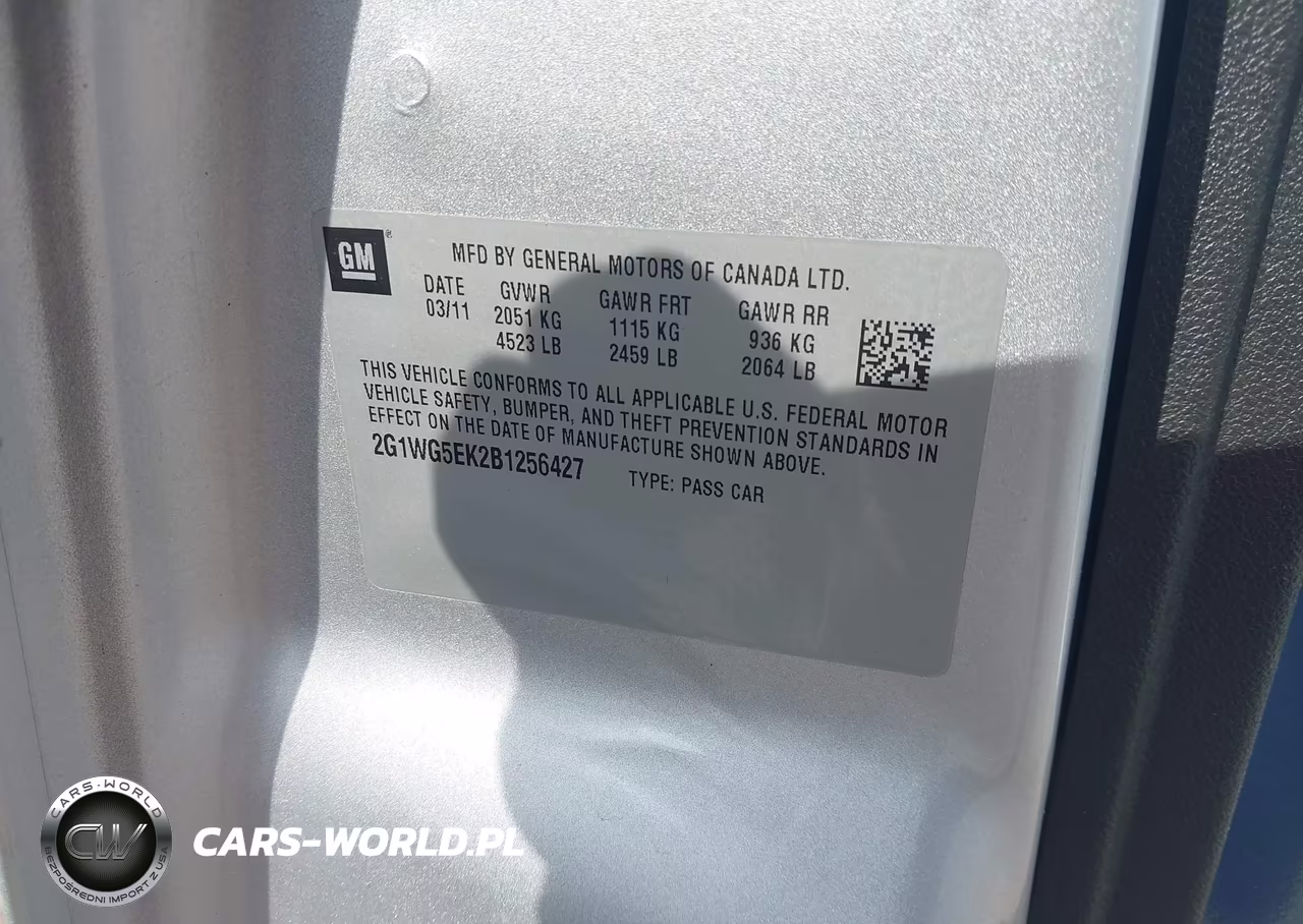 2011 Chevrolet Impala Lt VIN:2G1WG5EK2B1256427 - 9