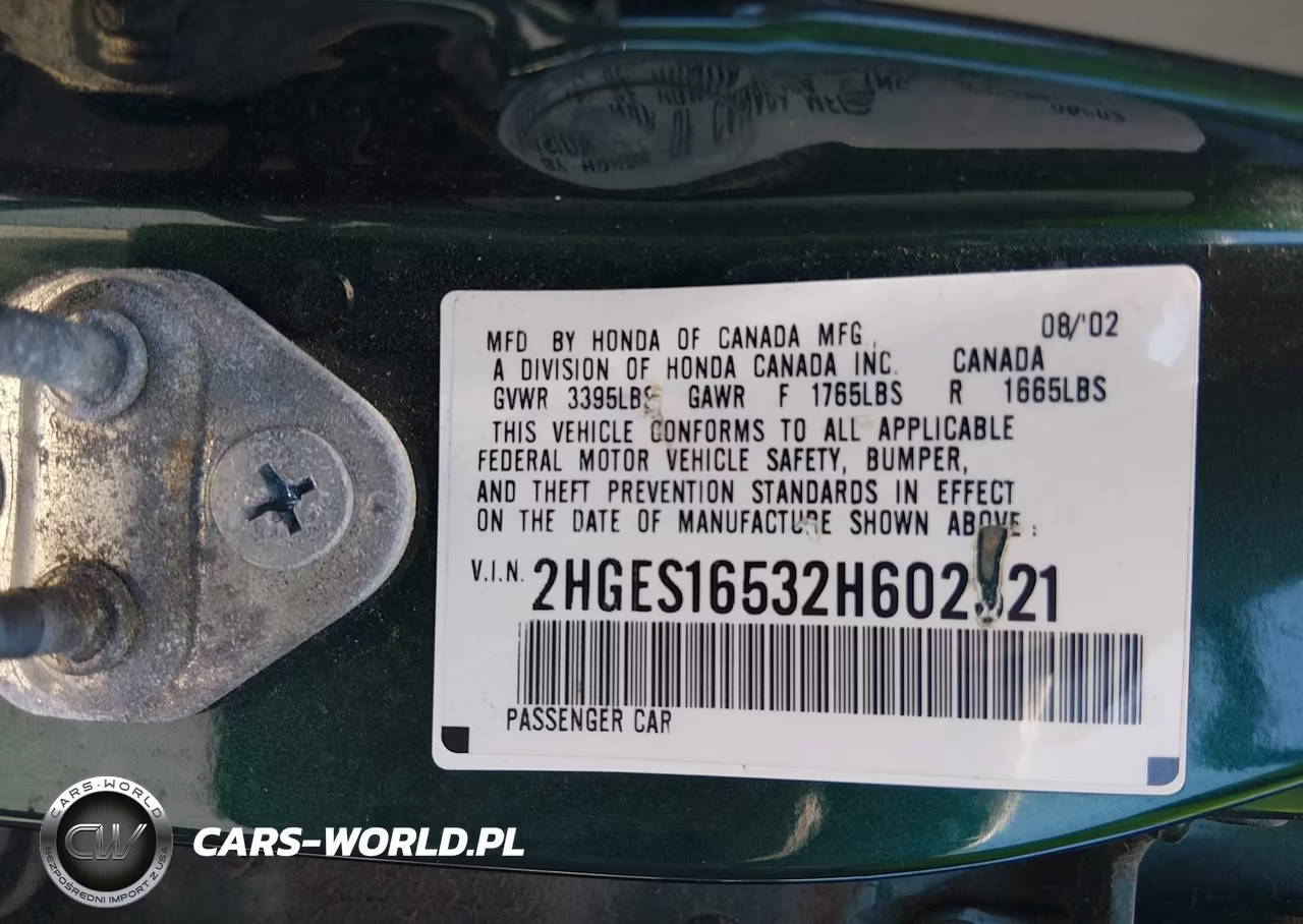 2002 Honda Civic Lx VIN:2HGES16532H602321 - 9