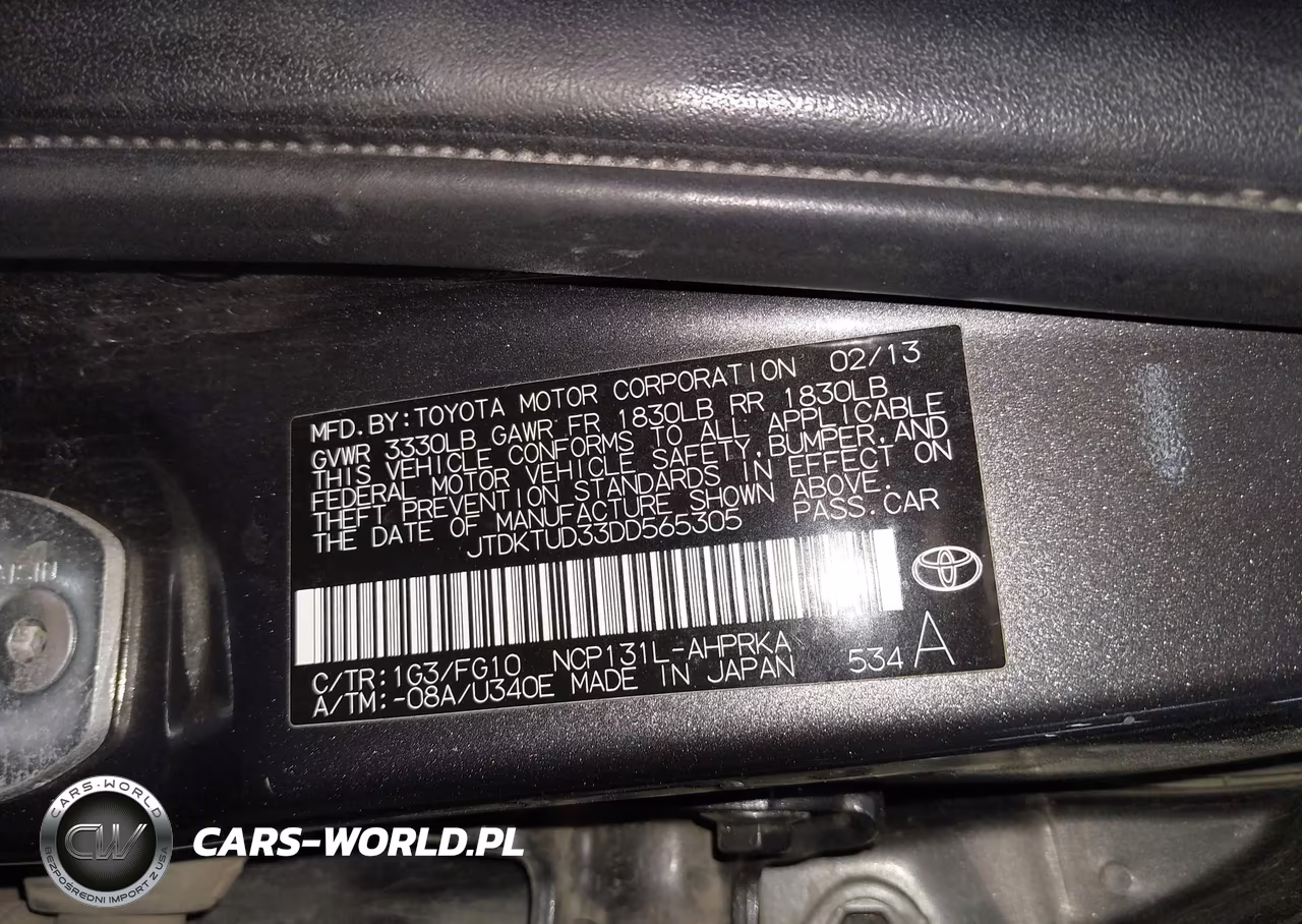 2013 Toyota Yaris Le VIN:JTDKTUD33DD565305 - 9