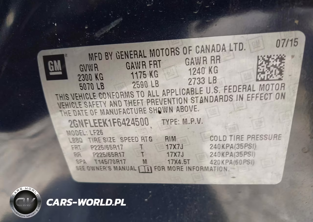 CHEVROLET EQUINOX LS VIN:2GNFLEEK1F6424500 - 9