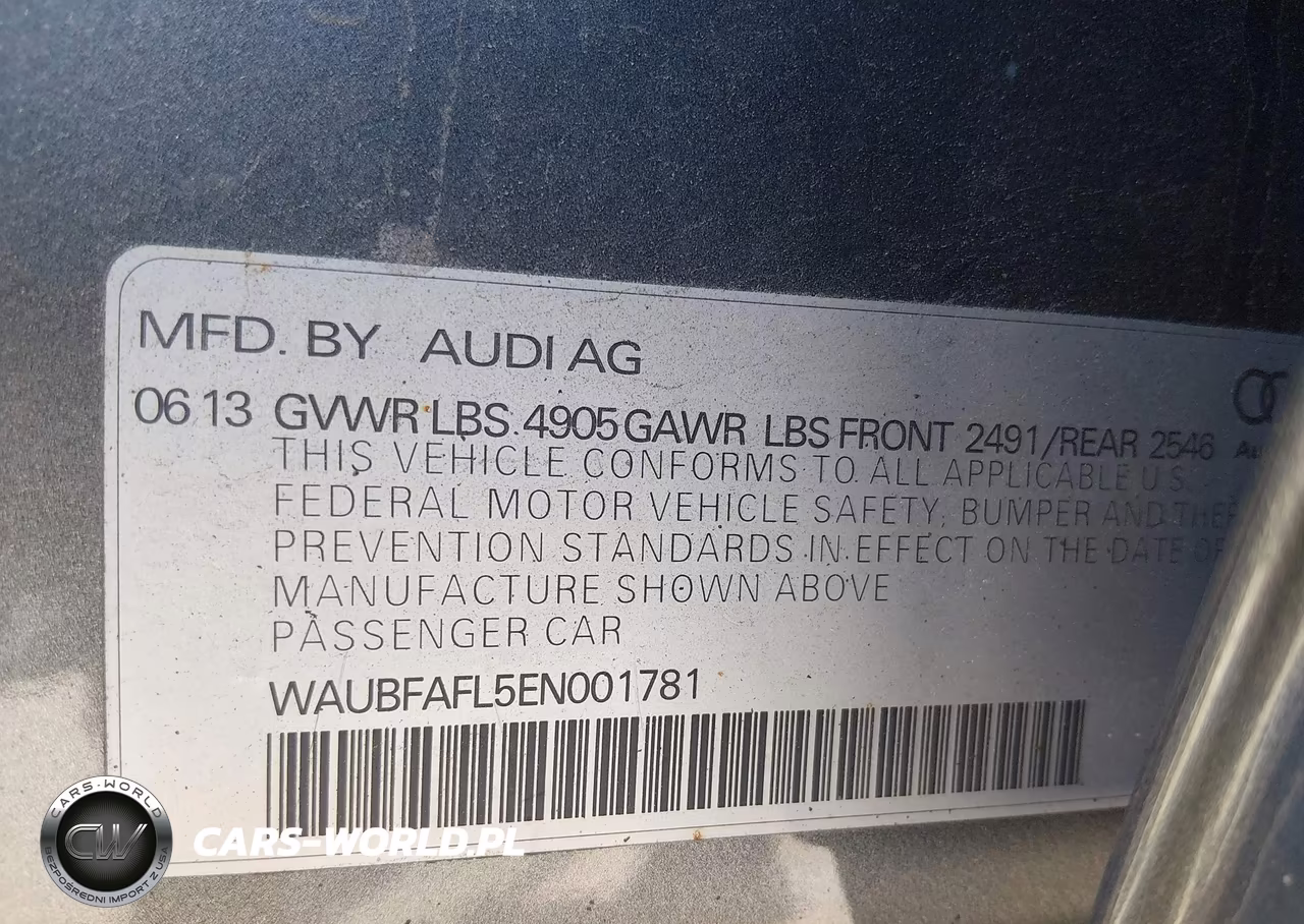 2014 Audi A4 2.0T Premium VIN:WAUBFAFL5EN001781 - 9