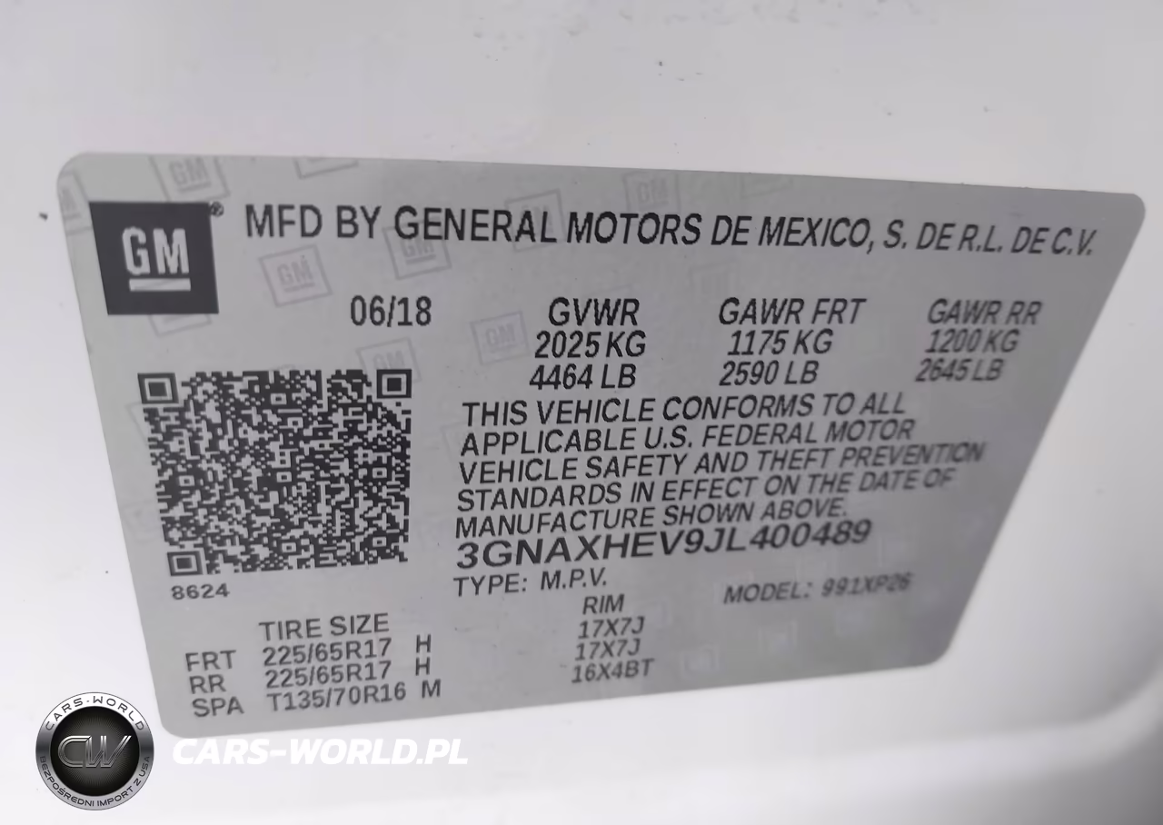 2018 Chevrolet Equinox Ls VIN:3GNAXHEV9JL400489 - 9