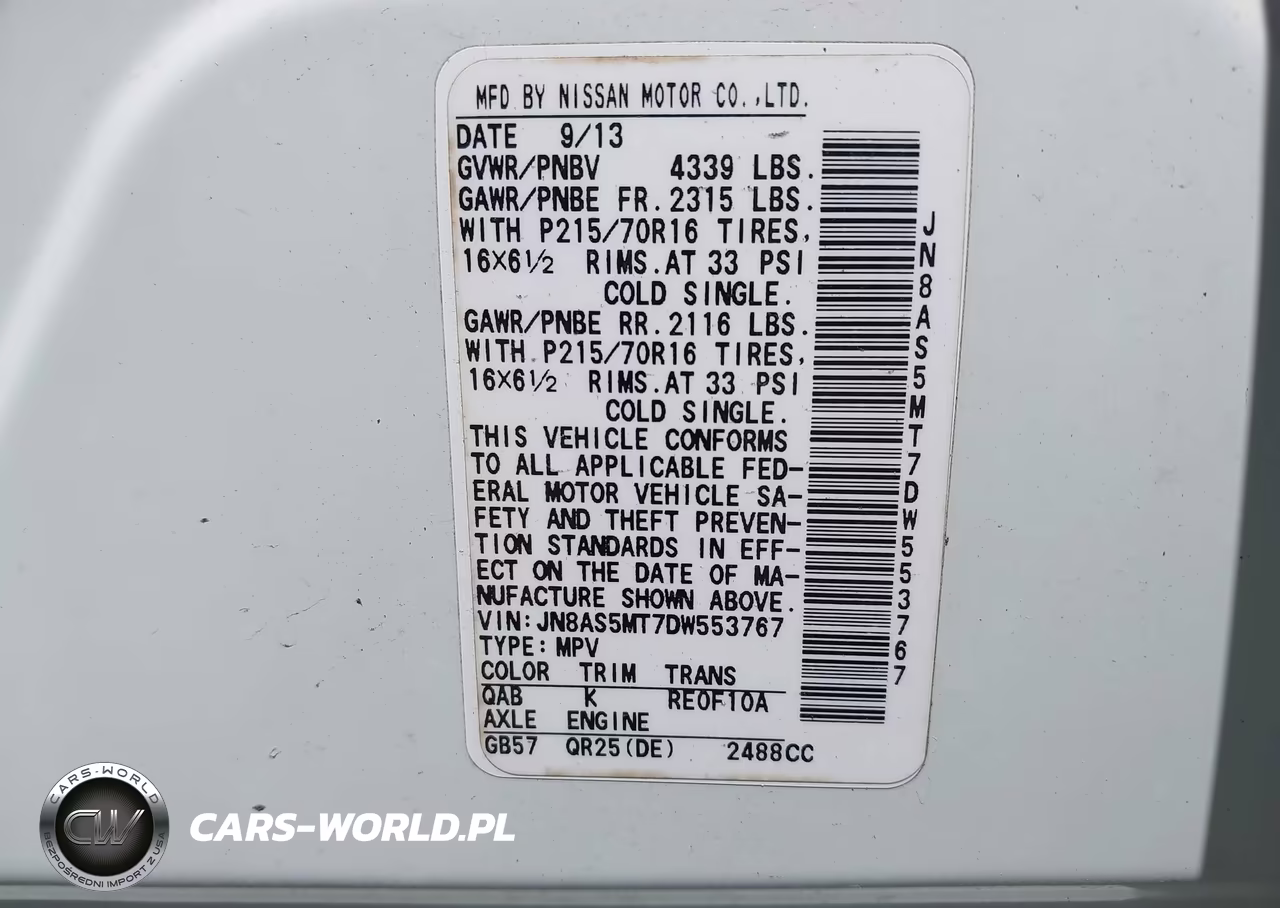 2013 Nissan Rogue S VIN:JN8AS5MT7DW553767 - 9