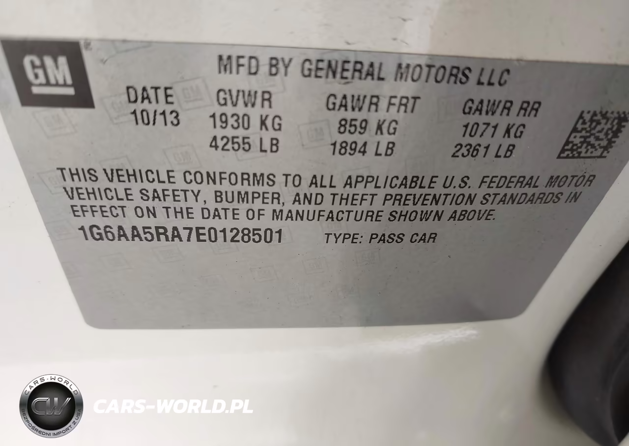 CADILLAC ATS VIN:1G6AA5RA7E0128501 - 9