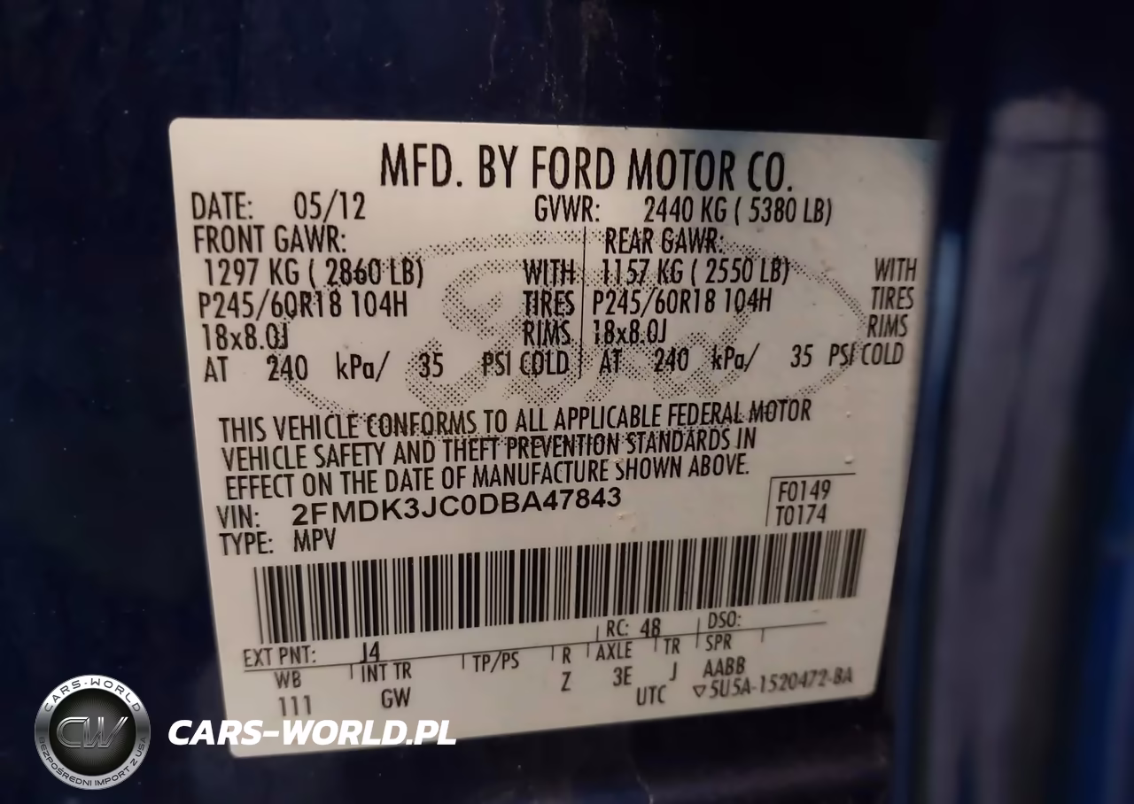 2013 Ford Edge Sel VIN:2FMDK3JC0DBA47843 - 9
