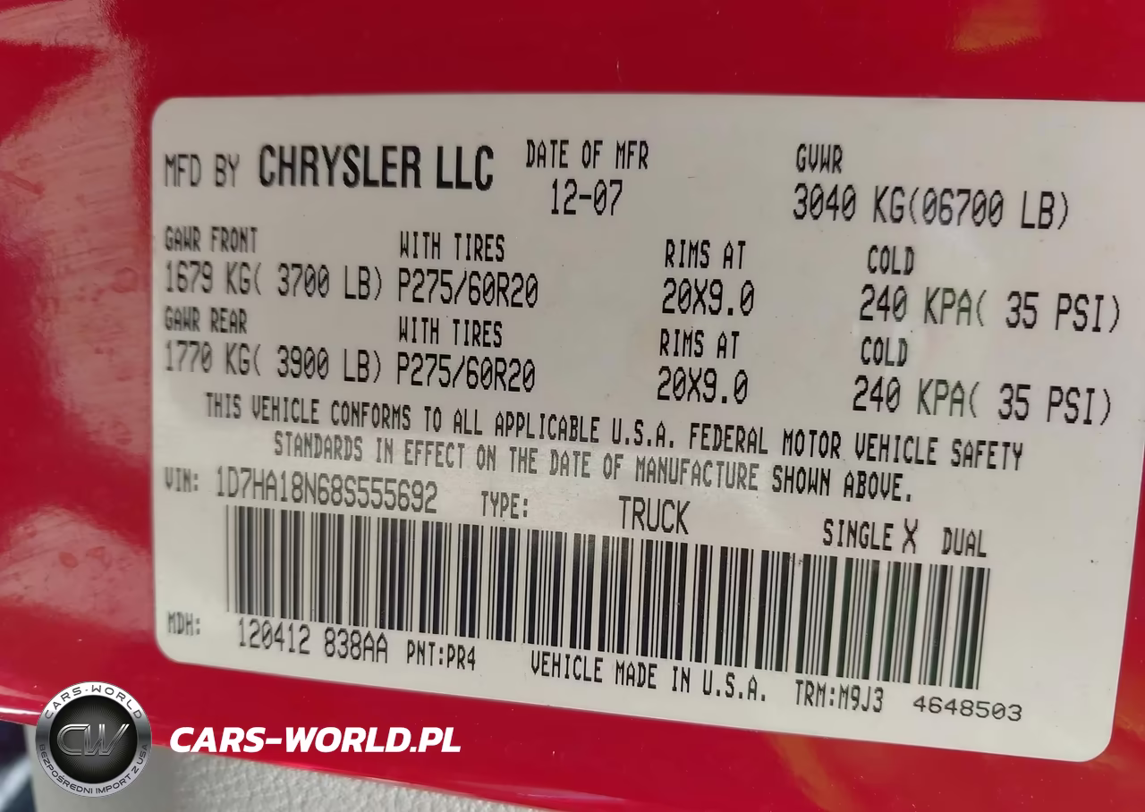 2008 Dodge Ram 1500 Slt VIN:1D7HA18N68S555692 - 9