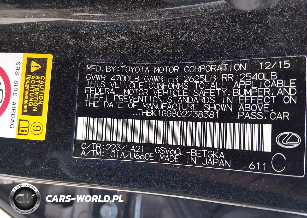 2016 Lexus Es 350 VIN:JTHBK1GG8G2238381 - 9