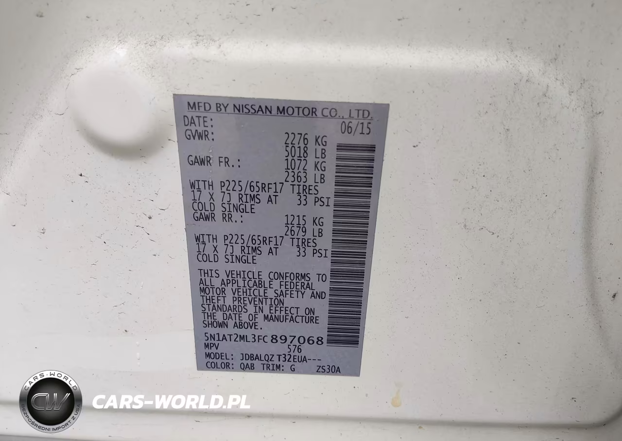 2015 Nissan Rogue Sv VIN:5N1AT2ML3FC897068 - 9