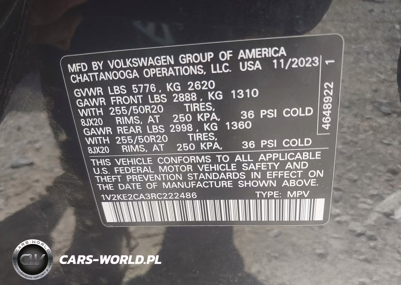 2024 Volkswagen Atlas Cross Sport 2.0T Se W-Technology VIN:1V2KE2CA3RC222486 - 9