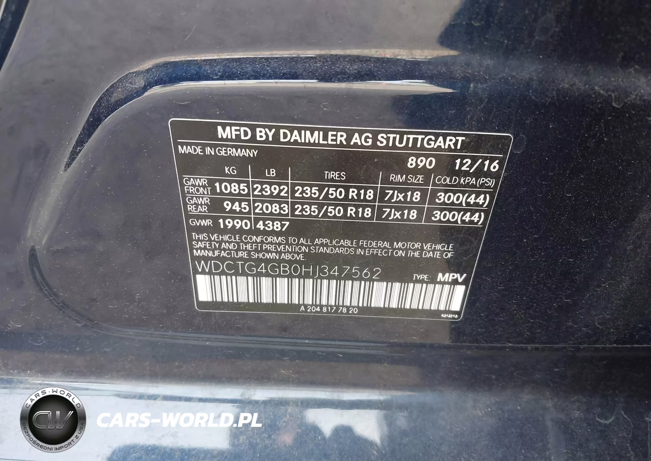 2017 Mercedes-Benz Gla 250 4Matic VIN:WDCTG4GB0HJ347562 - 9