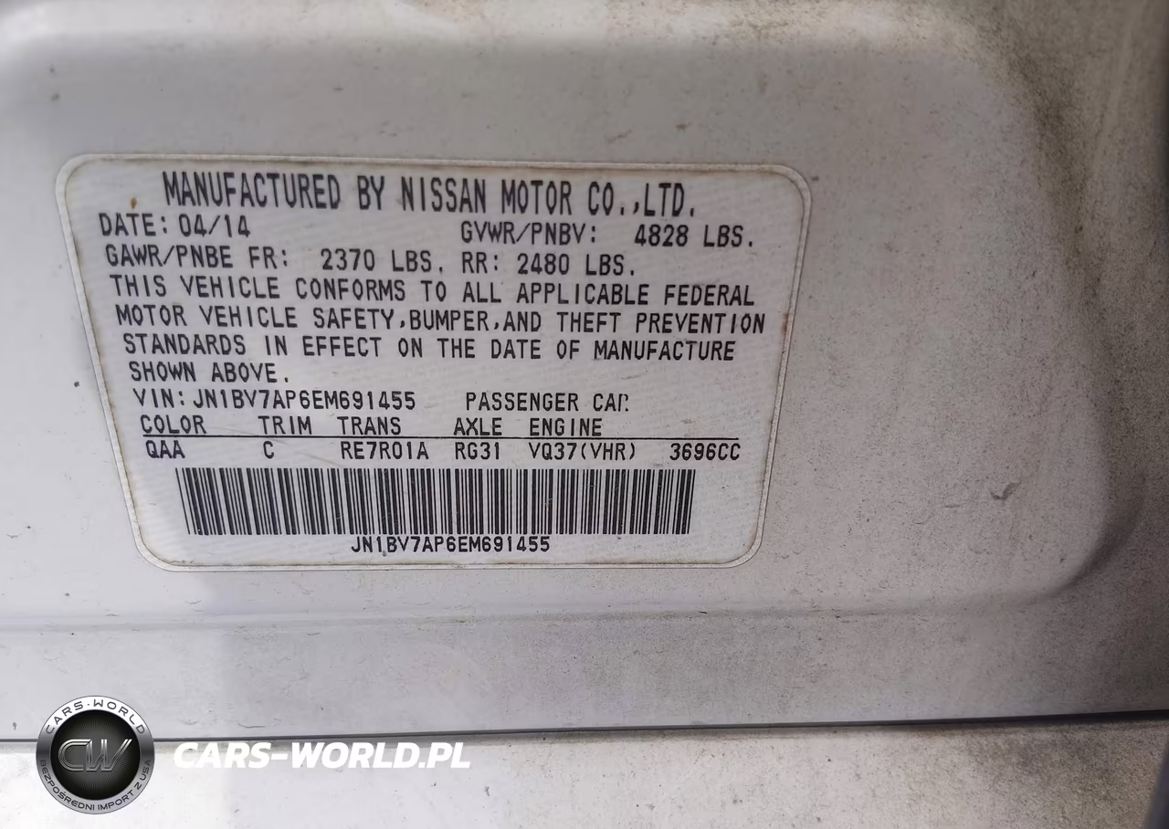 2014 Infiniti Q50 Premium VIN:JN1BV7AP6EM691455 - 9