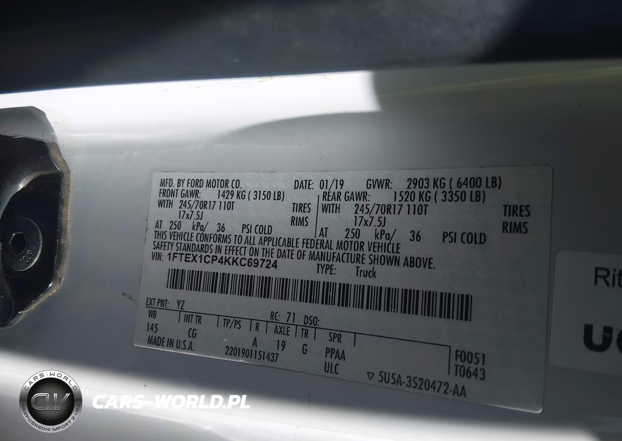2019 Ford F-150 Xl VIN:1FTEX1CP4KKC69724 - 9