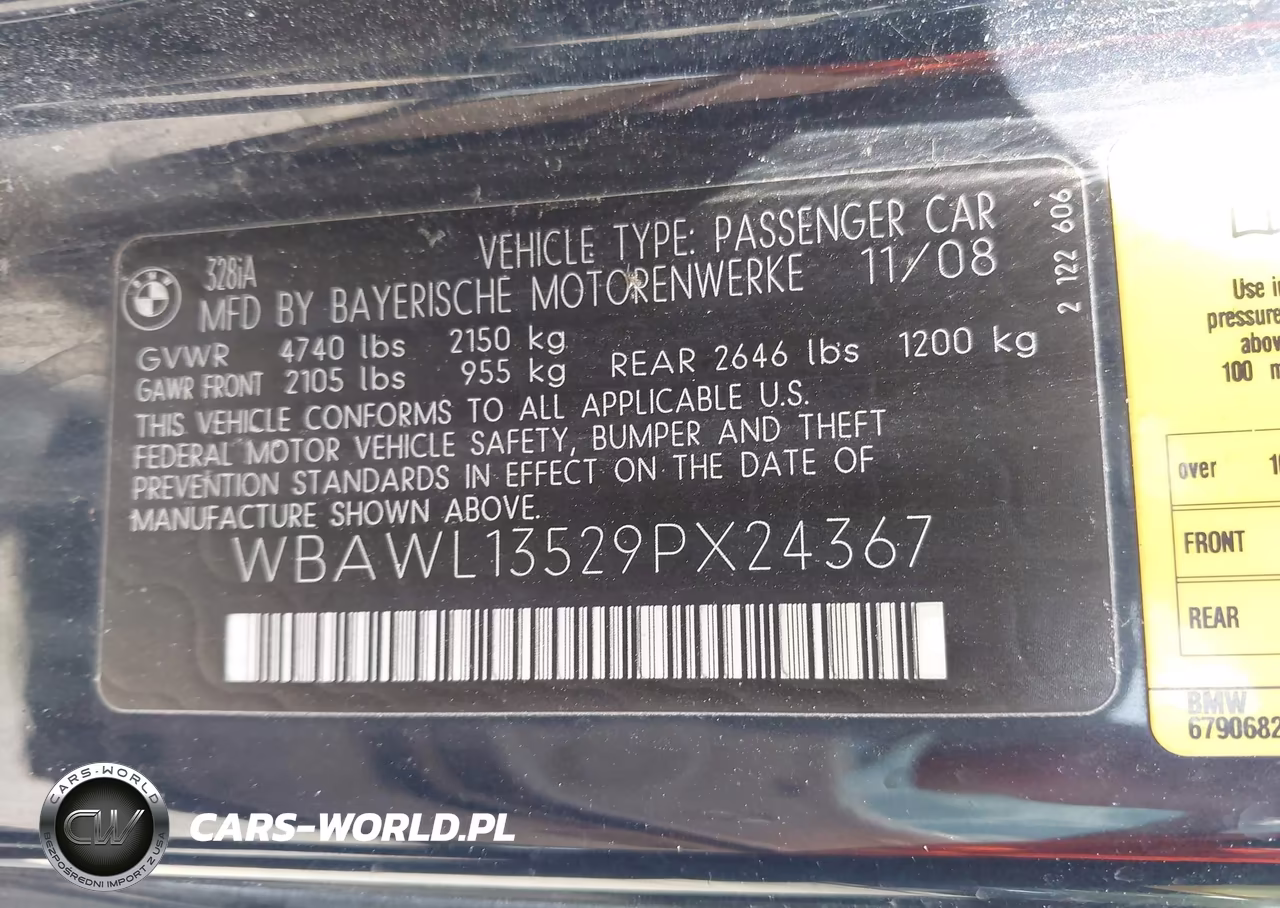 2009 BMW 328I VIN:WBAWL13529PX24367 - 9