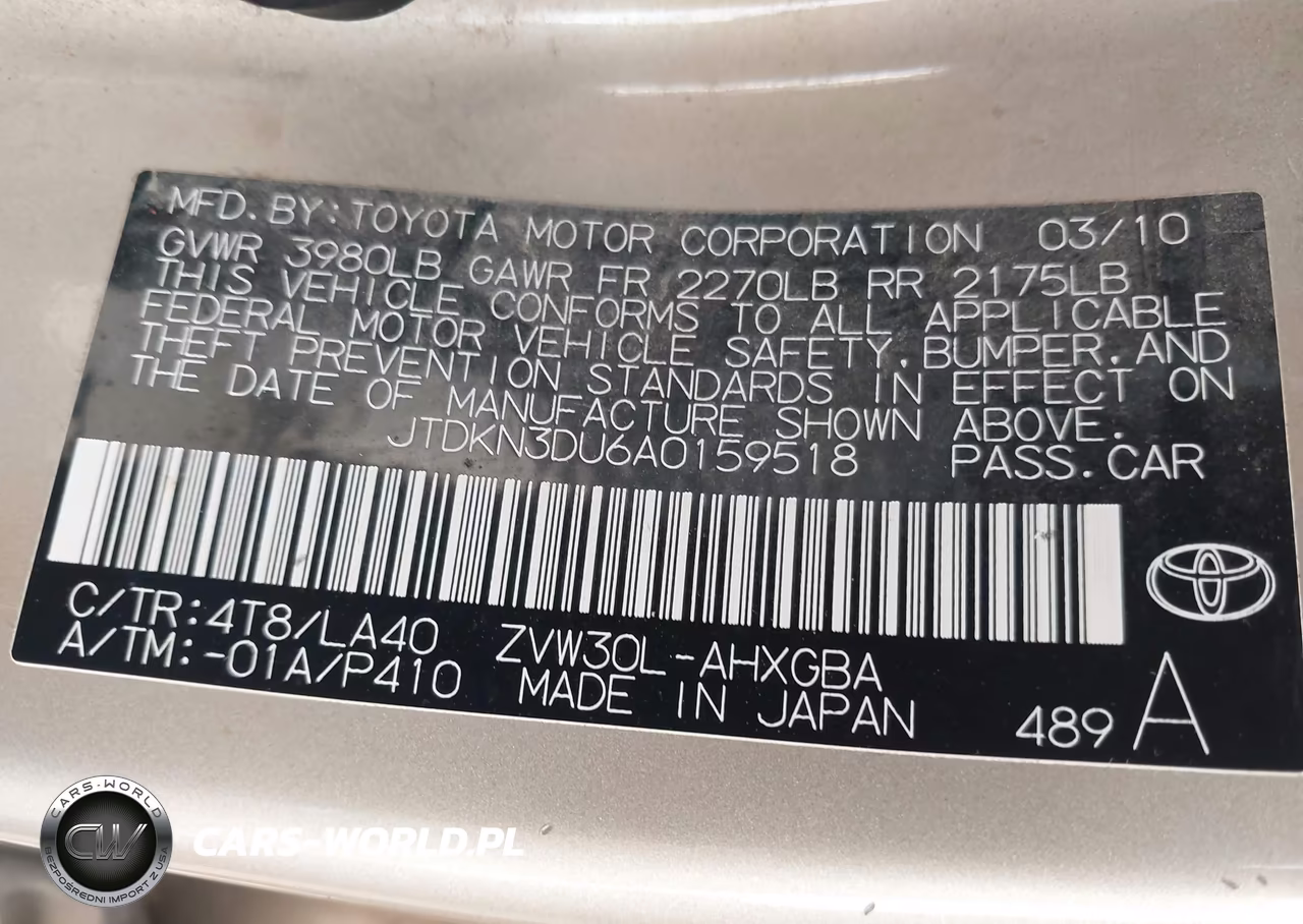 2010 Toyota Prius Iv VIN:JTDKN3DU6A0159518 - 9