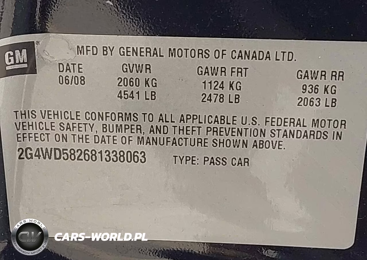 2008 Buick Lacrosse Cxl VIN:2G4WD582681338063 - 9