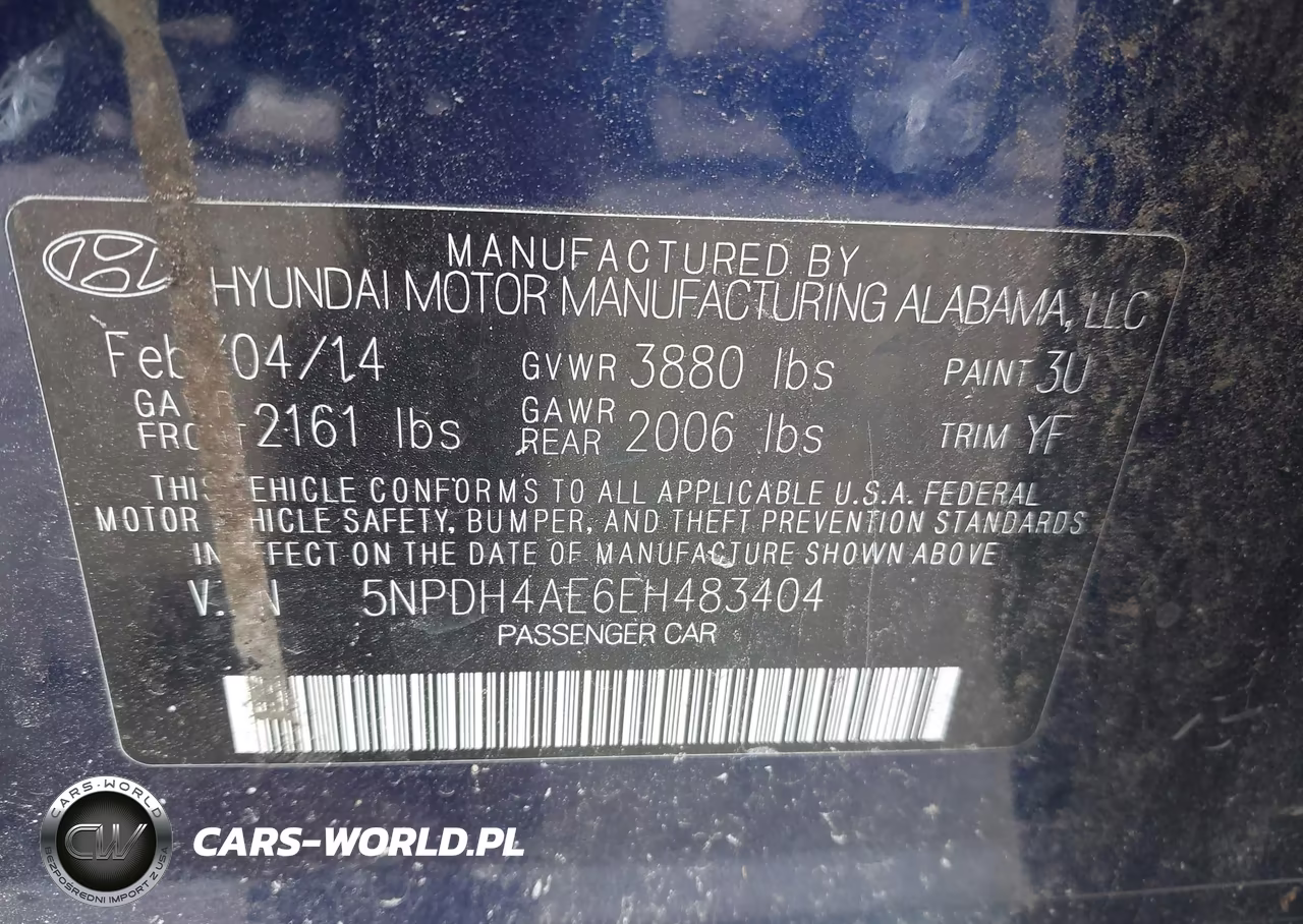 2014 Hyundai Elantra Limited VIN:5NPDH4AE6EH483404 - 9