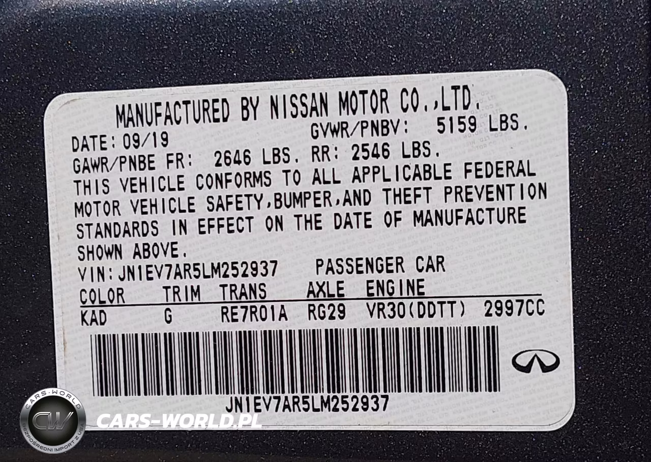 2020 Infiniti Q50 Luxe Awd VIN:JN1EV7AR5LM252937 - 9