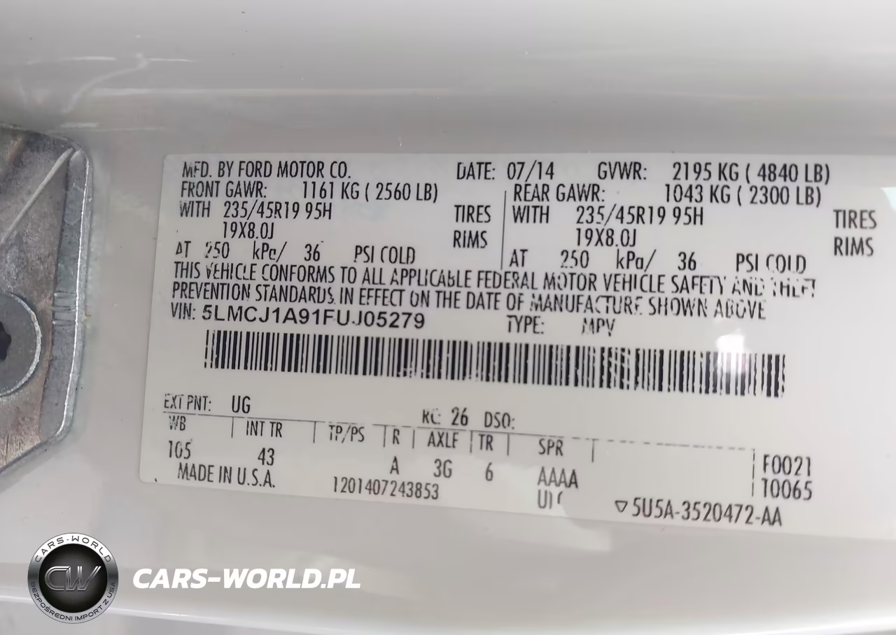 2015 Lincoln Mkc VIN:5LMCJ1A91FUJ05279 - 9