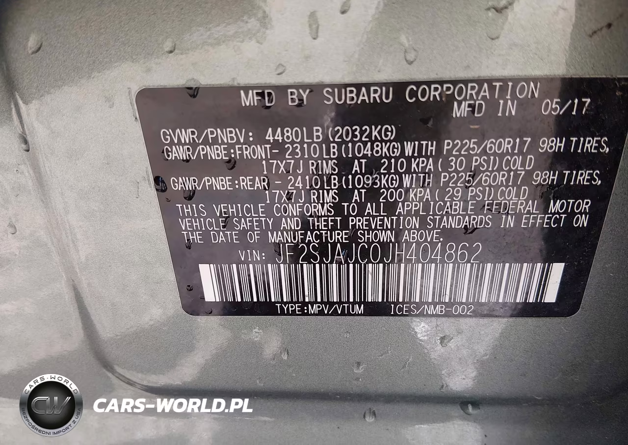 2018 Subaru Forester 2.5I Limited VIN:JF2SJAJC0JH404862 - 9