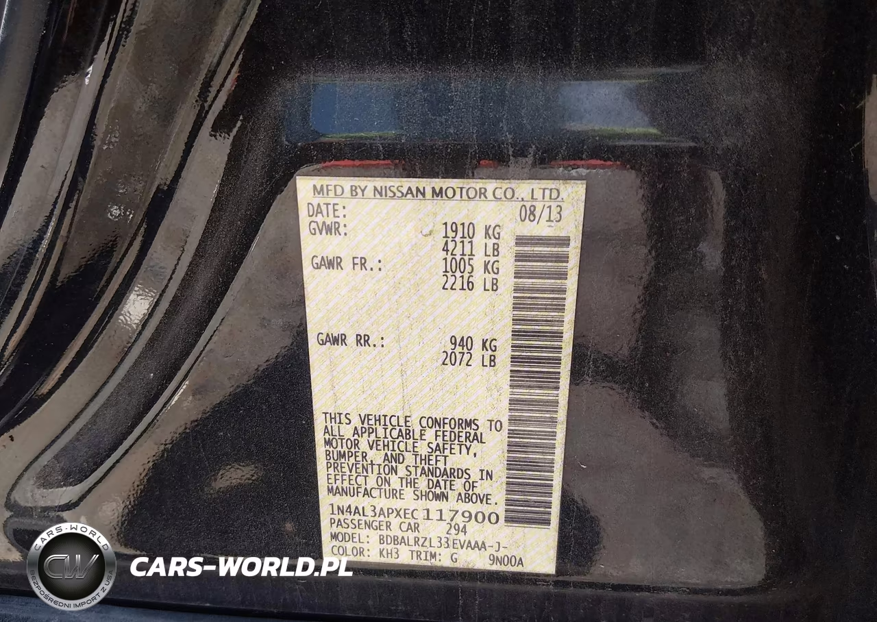 2014 Nissan Altima 2.5 S VIN:1N4AL3APXEC117900 - 9