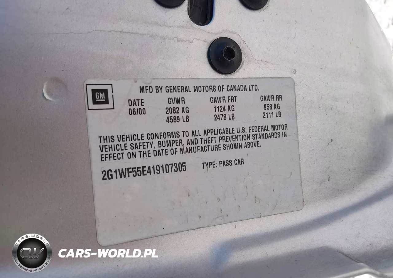2001 Chevrolet Impala VIN:2G1WF55E419107305 - 9