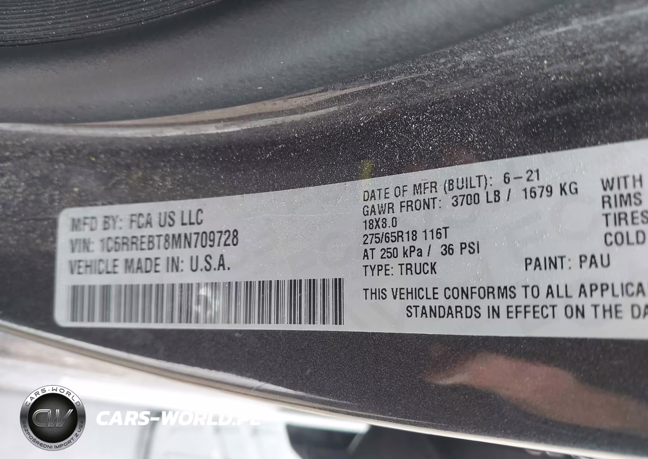 2021 Ram 1500 Lone Star 4X2 6'4 Box VIN:1C6RREBT8MN709728 - 9