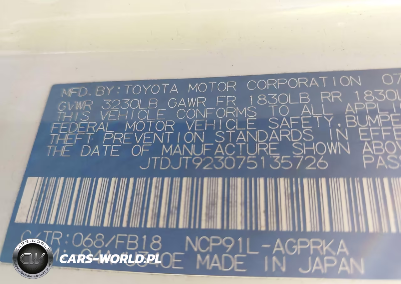 2007 Toyota Yaris VIN:JTDJT923075135726 - 9