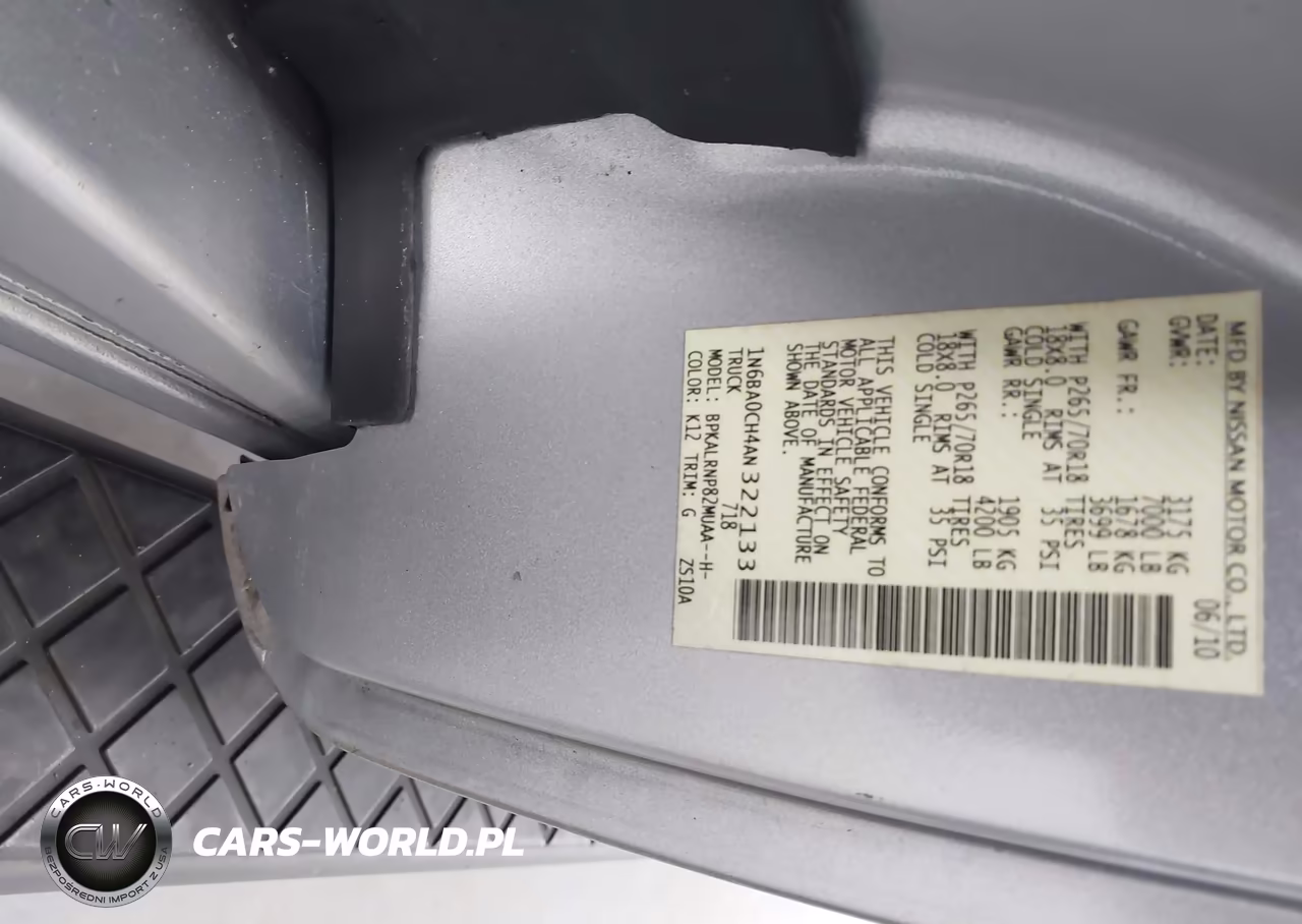 2010 Nissan Titan Xe VIN:1N6BA0CH4AN322133 - 9