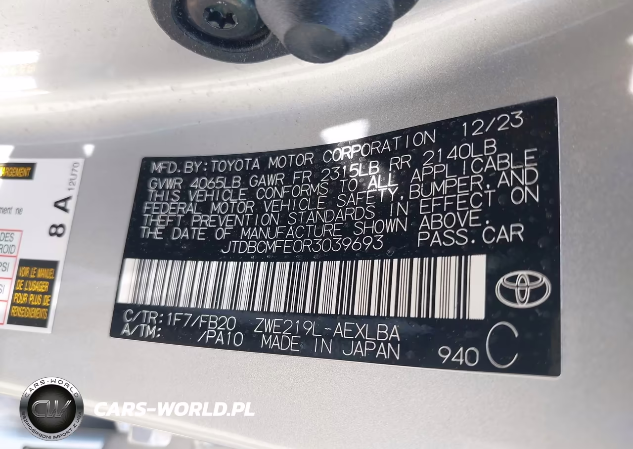 2024 Toyota Corolla Hybrid Le VIN:JTDBCMFE0R3039693 - 9