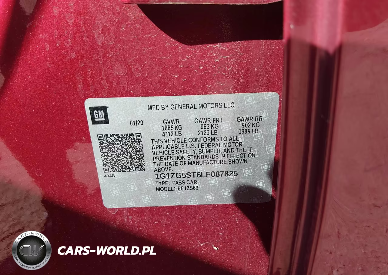 2020 Chevrolet Malibu Fwd Rs VIN:1G1ZG5ST6LF087825 - 9