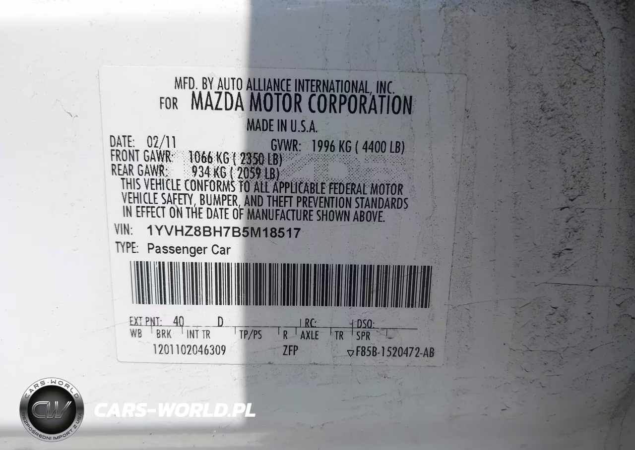 2011 Mazda Mazda6 I Sport VIN:1YVHZ8BH7B5M18517 - 9