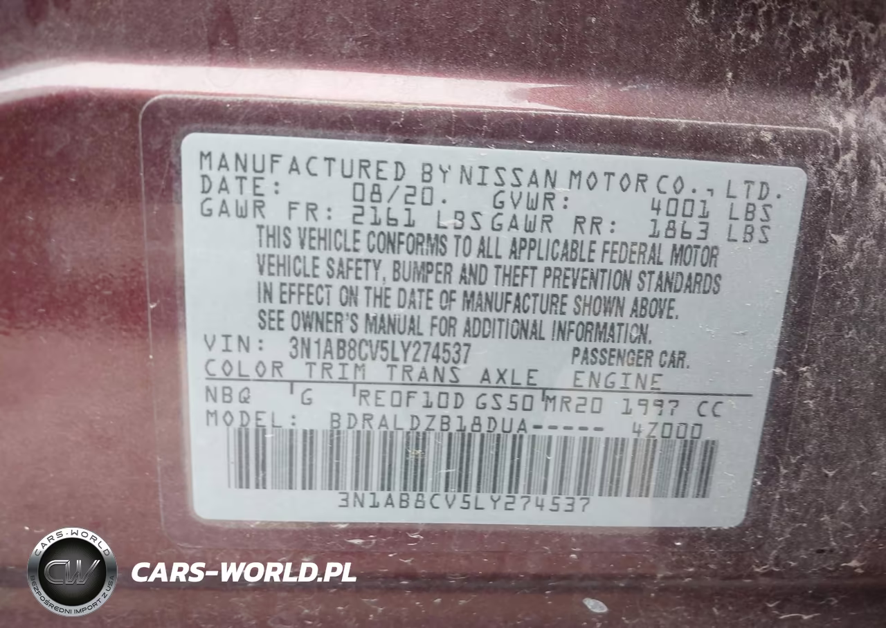 2020 Nissan Sentra Sv Xtronic Cvt VIN:3N1AB8CV5LY274537 - 9