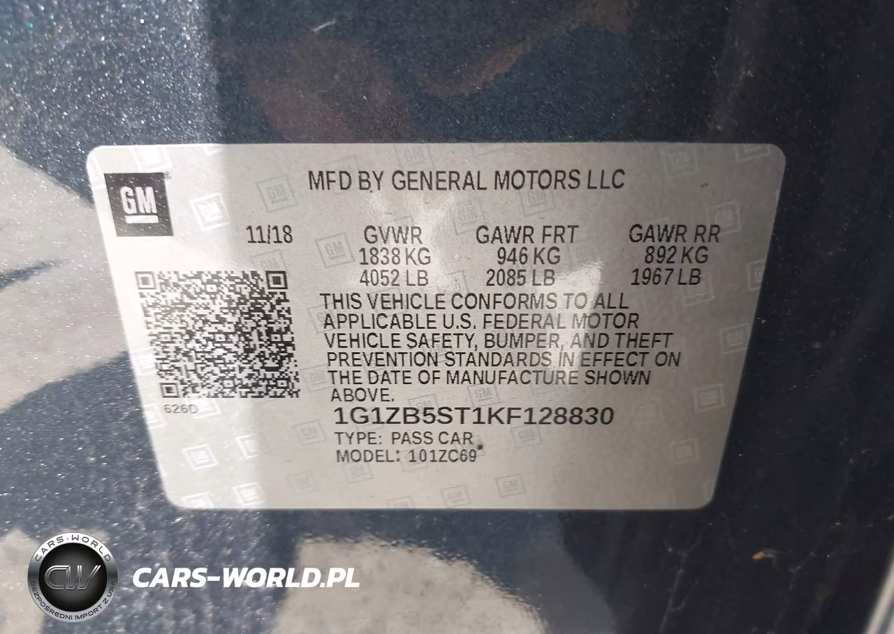 2019 Chevrolet Malibu 1Ls VIN:1G1ZB5ST1KF128830 - 9