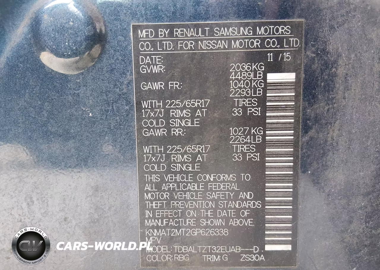 2016 Nissan Rogue Sv VIN:KNMAT2MT2GP626338 - 9