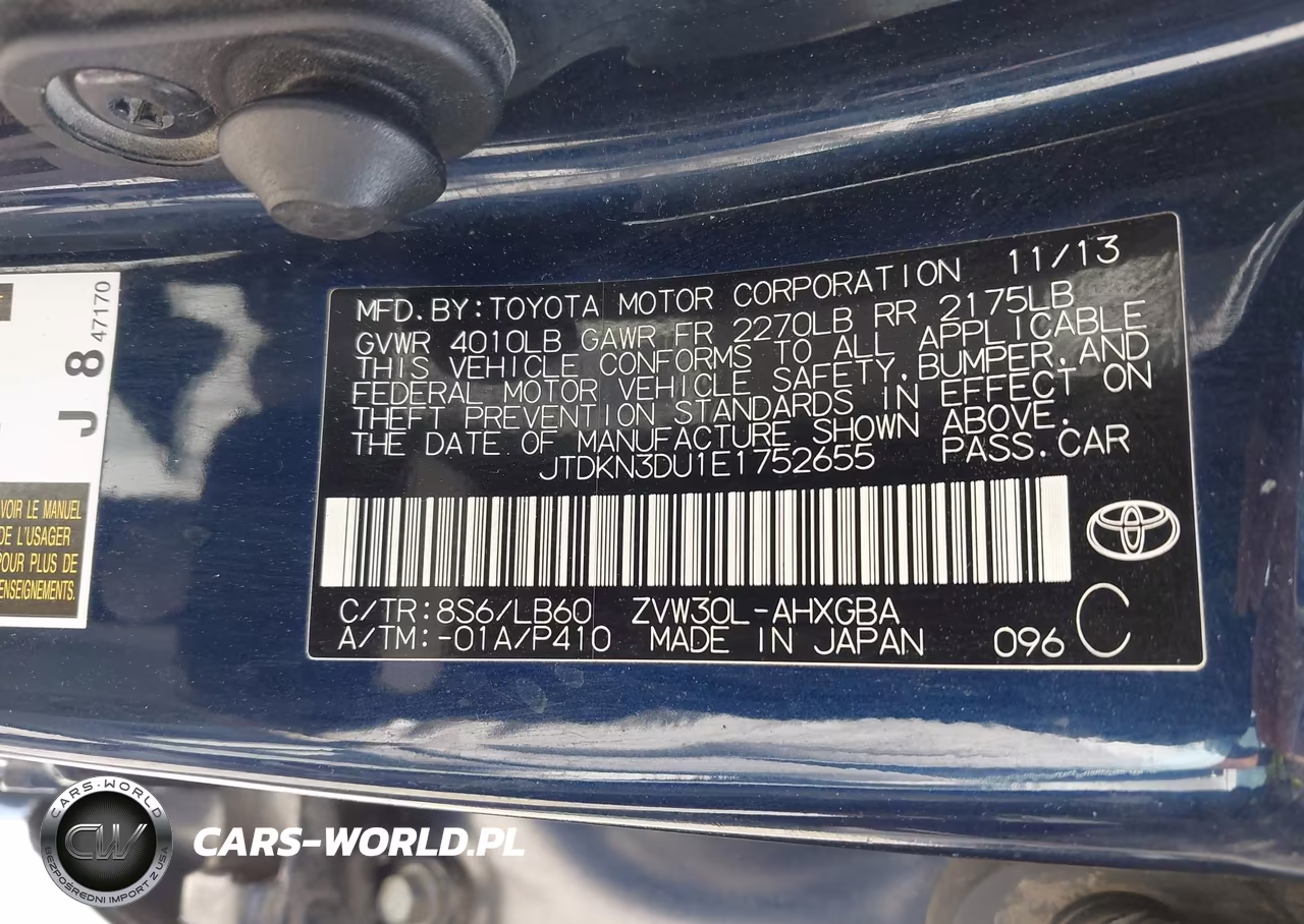 2014 Toyota Prius Four VIN:JTDKN3DU1E1752655 - 9
