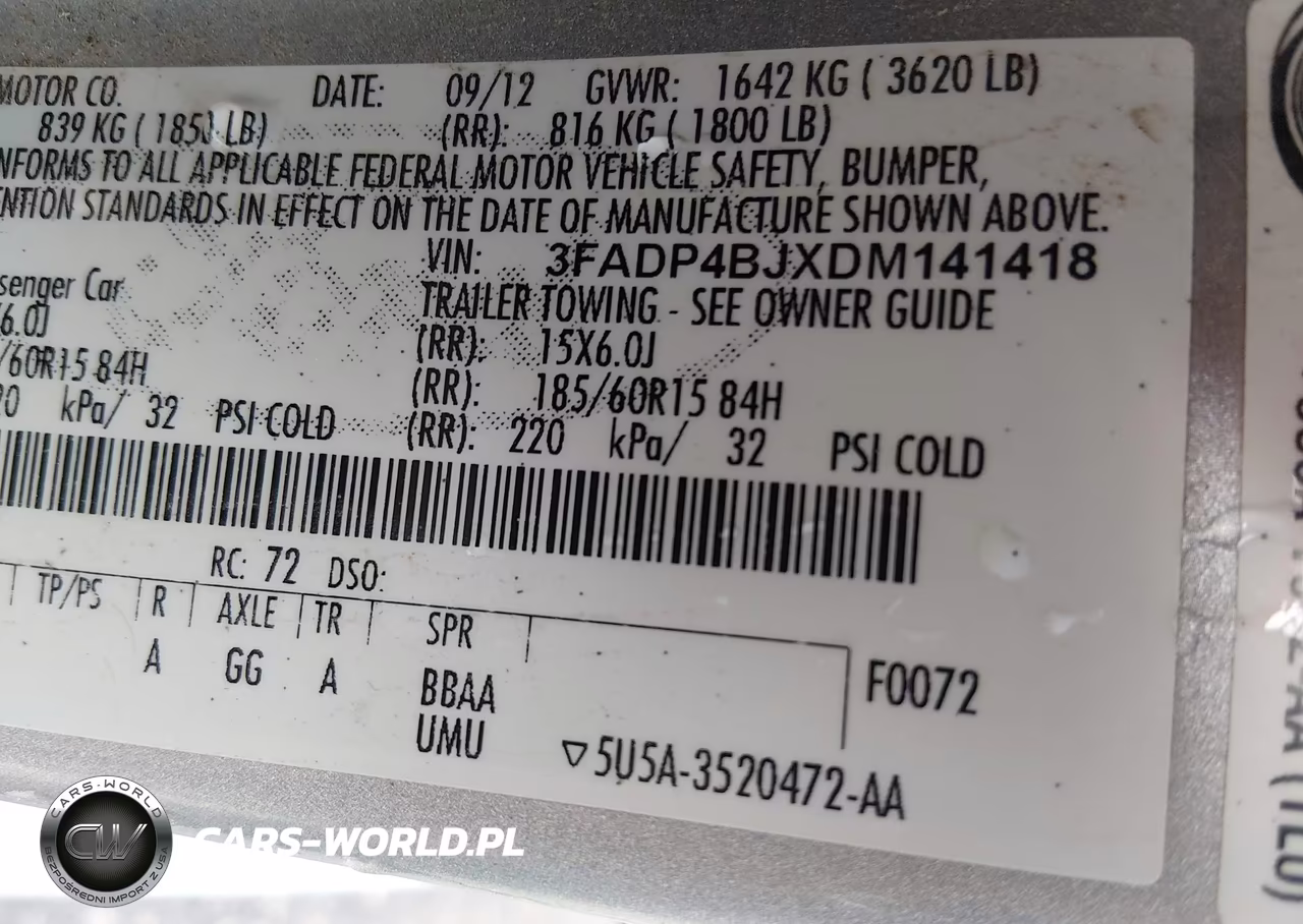 2013 Ford Fiesta Se VIN:3FADP4BJXDM141418 - 9