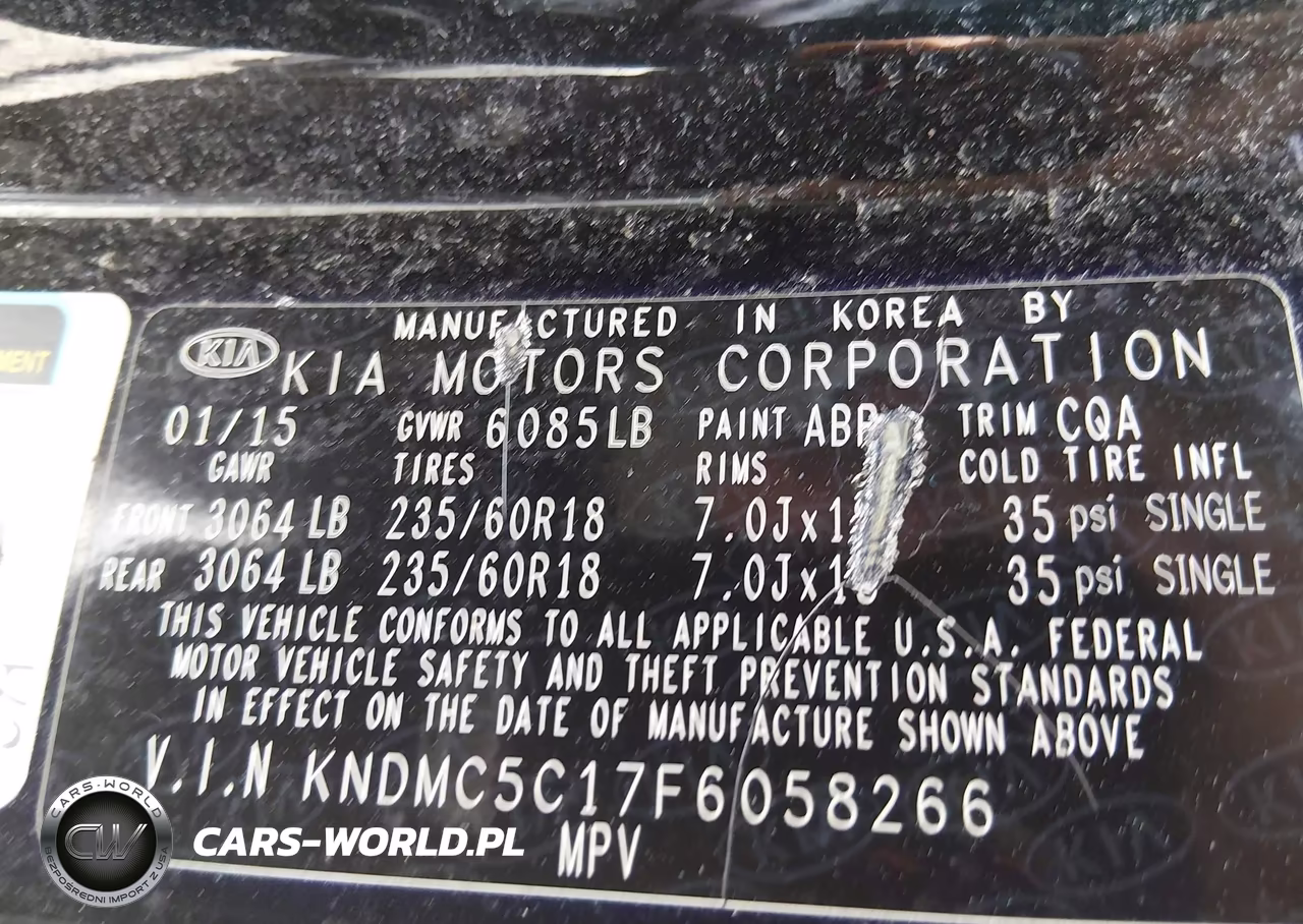 2015 Kia Sedona Ex VIN:KNDMC5C17F6058266 - 9