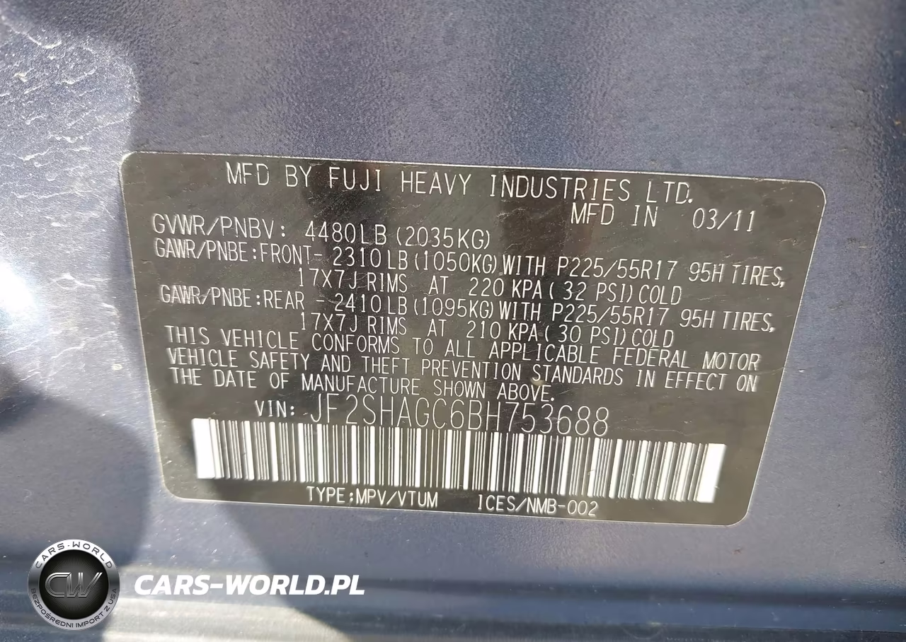 2011 Subaru Forester 2.5X Touring VIN:JF2SHAGC6BH753688 - 9