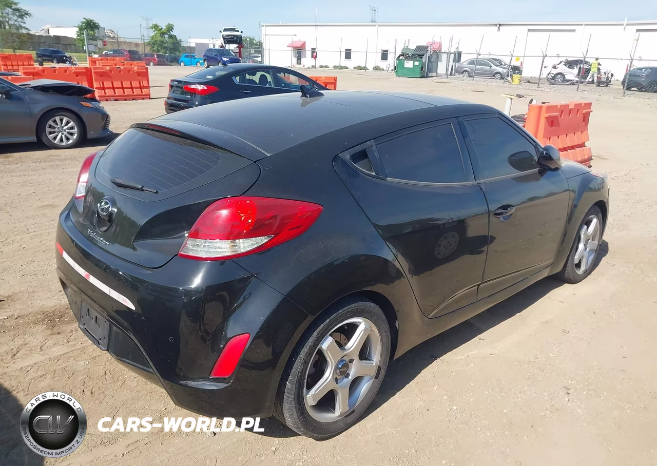 2013 Hyundai Veloster Base W-Gray VIN:KMHTC6AD1DU104662 - 4
