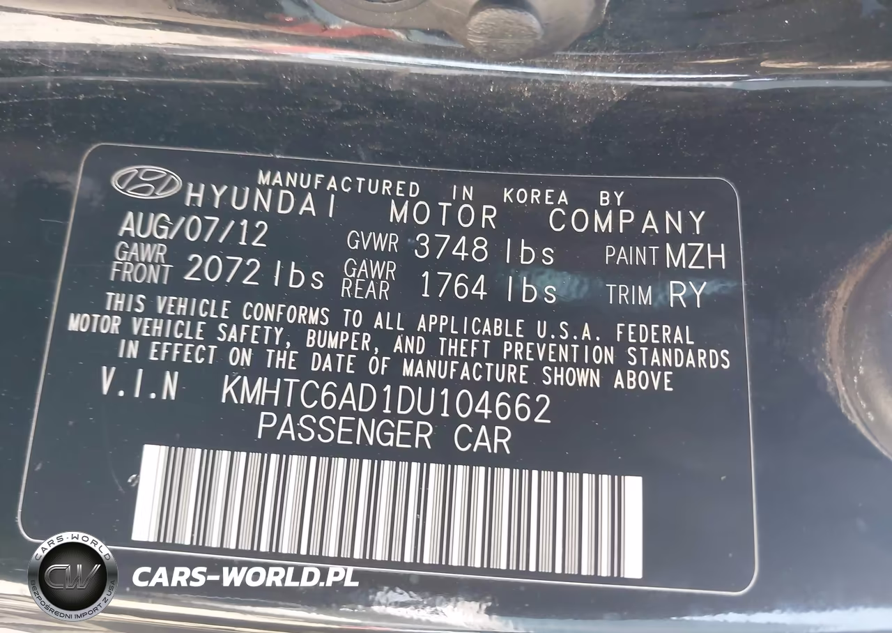 2013 Hyundai Veloster Base W-Gray VIN:KMHTC6AD1DU104662 - 9