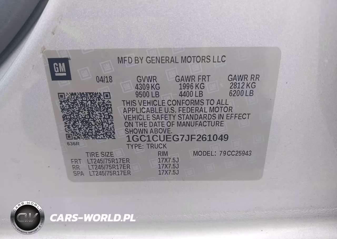 2018 Chevrolet Silverado 2500Hd Wt VIN:1GC1CUEG7JF261049 - 9