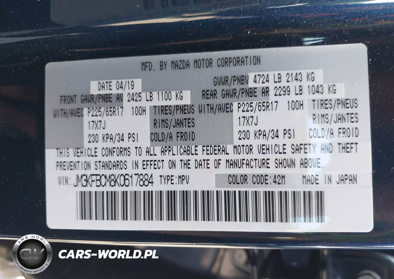 2019 Mazda Cx-5 Touring VIN:JM3KFBCM8K0617884 - 9