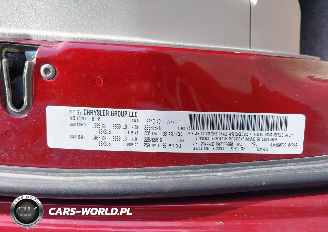 2010 Chrysler Town & Country Touring Plus VIN:2A4RR8D1XAR397880 - 9
