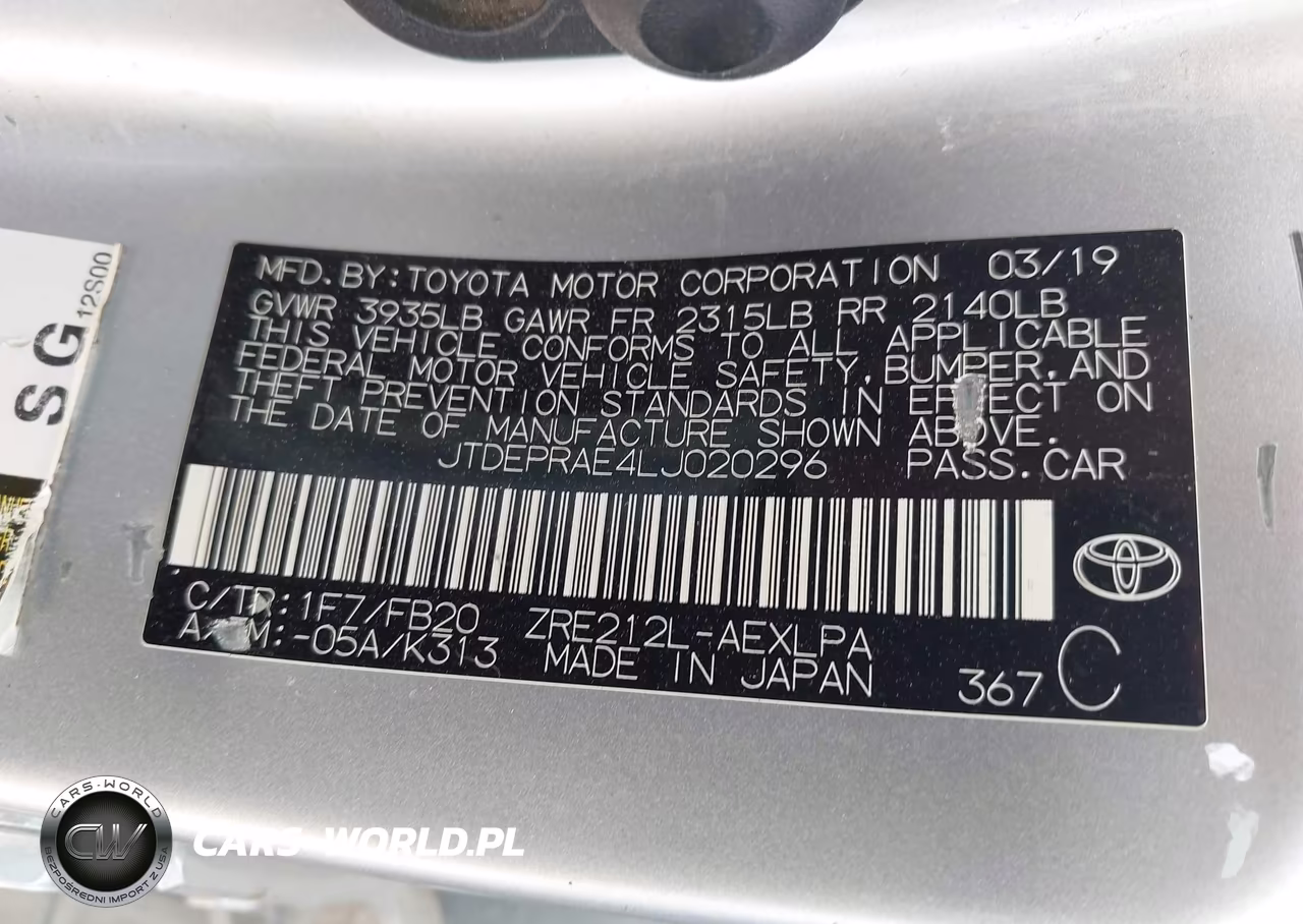 2020 Toyota Corolla Le VIN:JTDEPRAE4LJ020296 - 9