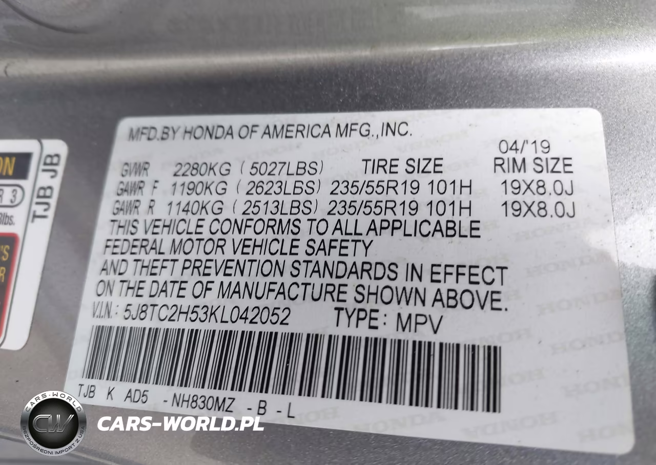 2019 Acura Rdx Technology Package VIN:5J8TC2H53KL042052 - 9