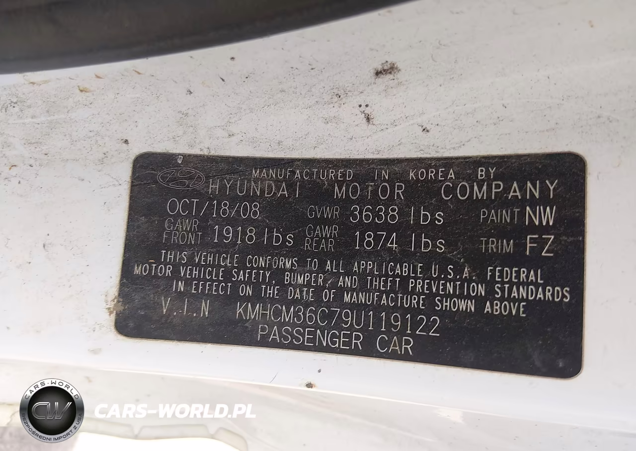 2009 Hyundai Accent Gs VIN:KMHCM36C79U119122 - 9