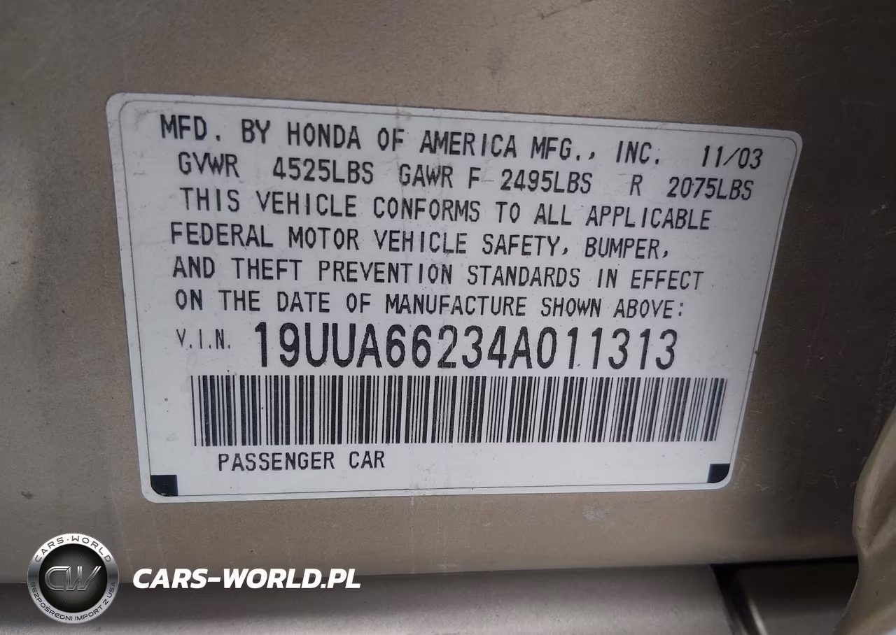 2004 Acura Tl VIN:19UUA66234A011313 - 9