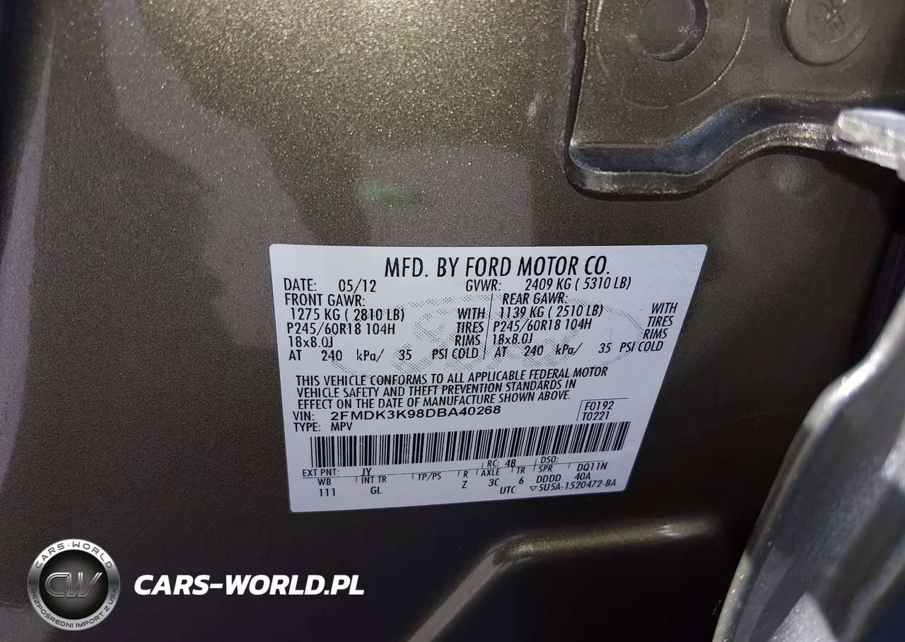 2013 Ford Edge Limited VIN:2FMDK3K98DBA40268 - 9